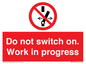 Do not switch on. Work in progress